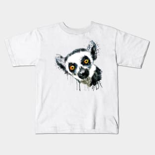 Cute Lemur Head Kids T-Shirt